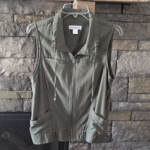 Christopher & Banks Army Green Vest